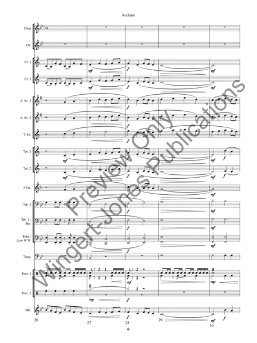Acclaim Acclaim Concert Band scores gallery preview page 10