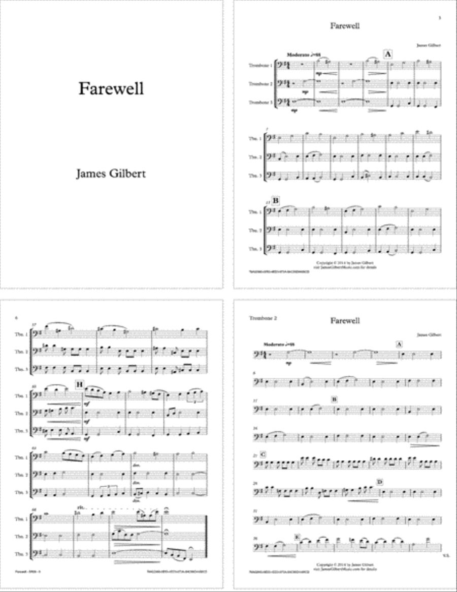 Farewell Farewell Brass Ensemble scores gallery preview page 1