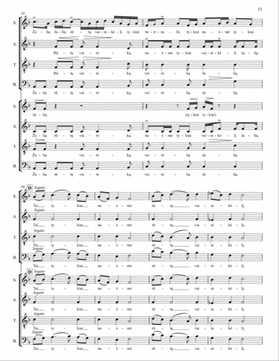 Tykus, Tykus 4-Part scores gallery preview page 15