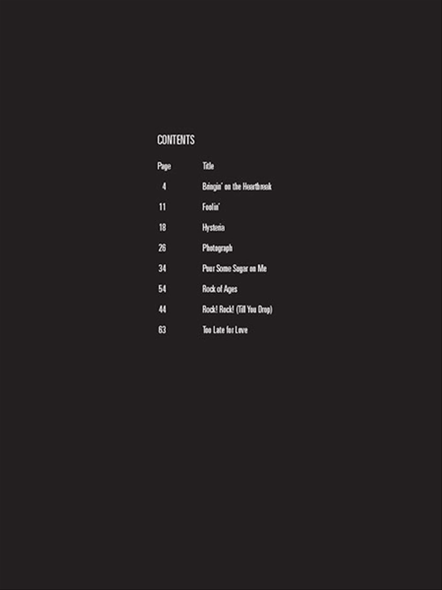 Def Leppard Guitar Tablature scores gallery preview page 2