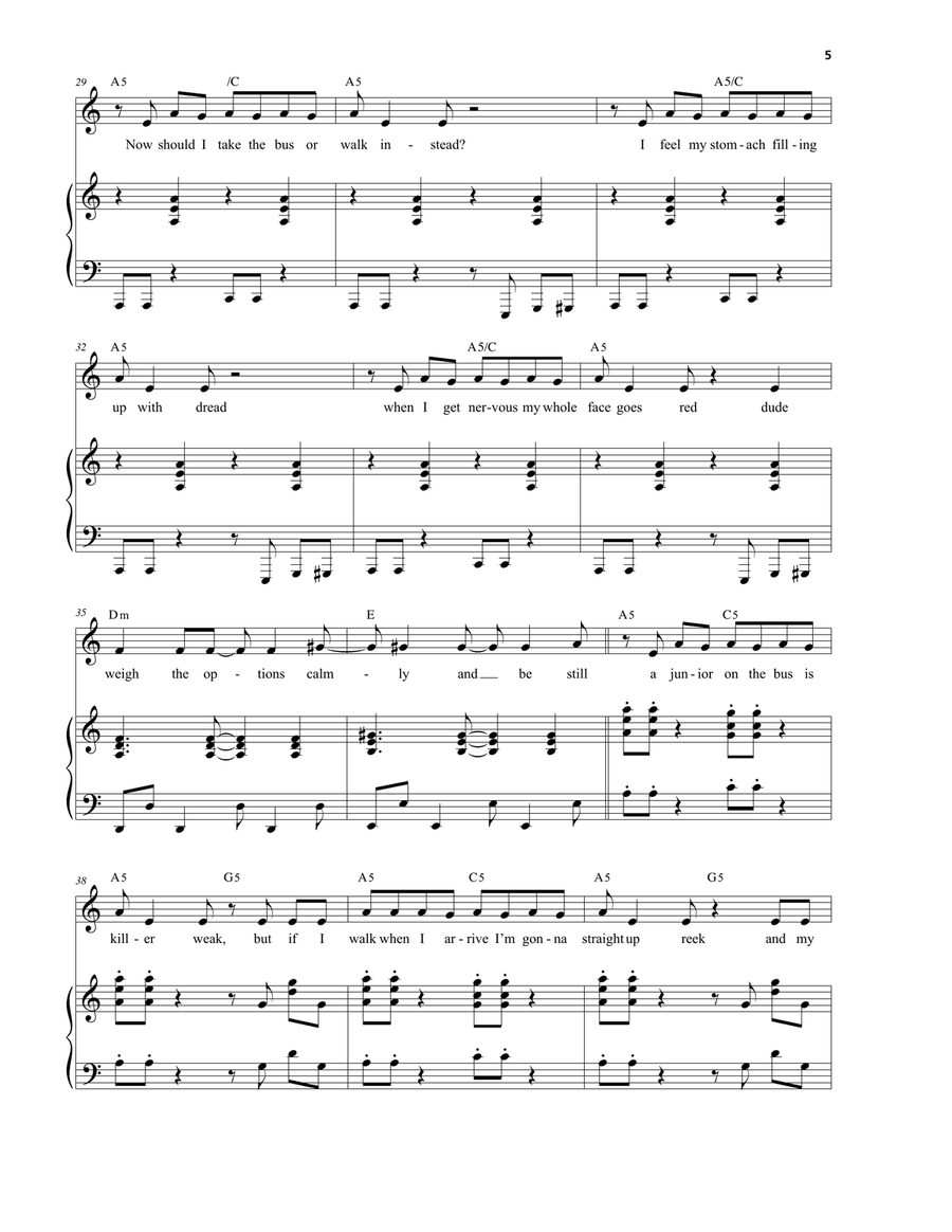 More Than Survive (from Be More Chill) Piano, Vocal scores gallery preview page 3