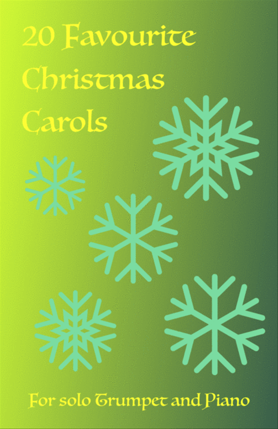 20 Favourite Christmas Carols for solo Trumpet and Piano B-Flat Trumpet scores gallery preview page 1