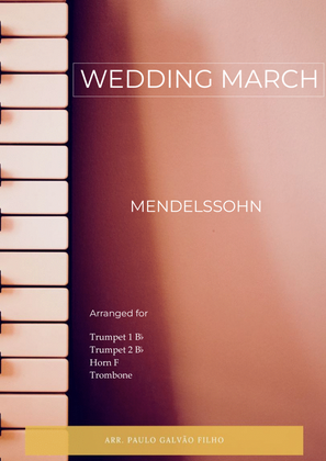Book cover for WEDDING MARCH - MENDELSSOHN - BRASS QUARTET