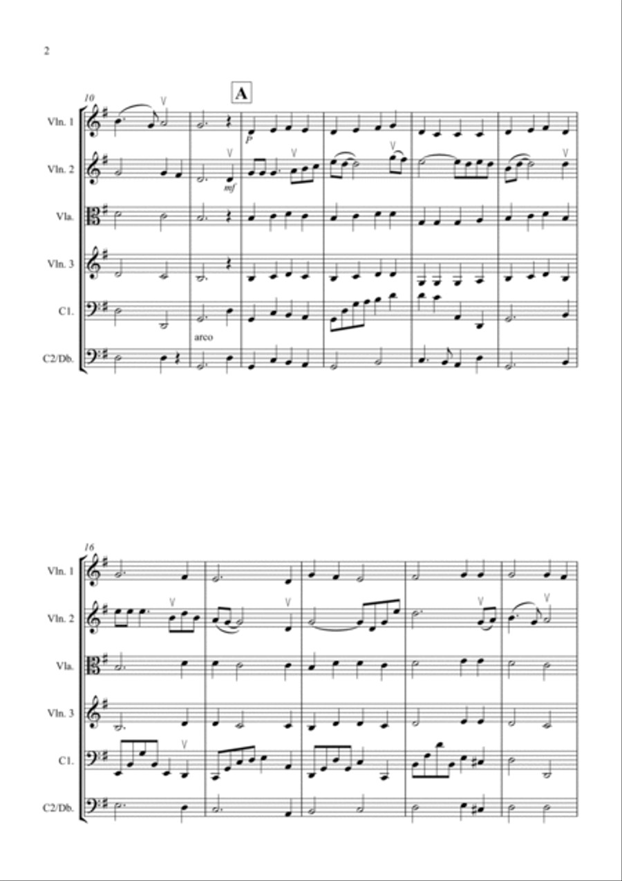 Shenandoah for String Orchestra String Orchestra scores gallery preview page 2