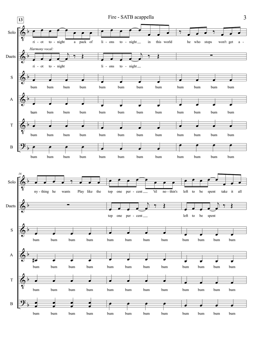 Fire 4-Part scores gallery preview page 3