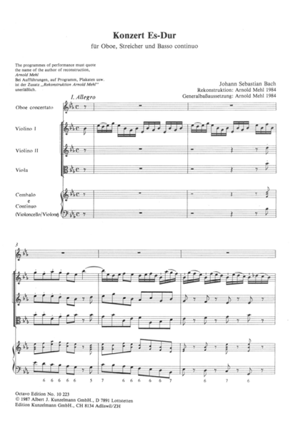 Concerto for oboe in E-flat major