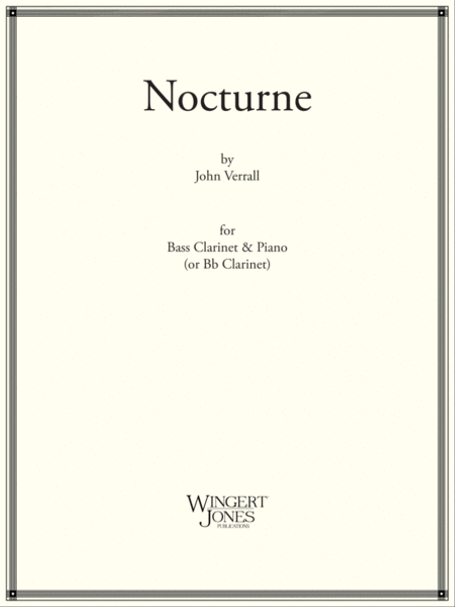 Nocturne Bass Clarinet scores gallery preview page 1