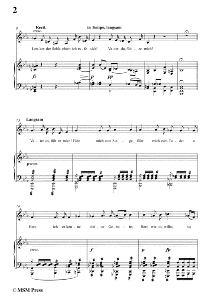 Schubert-Gebet während der Schlacht,in E flat Major,for Voice&Piano Voice scores gallery preview page 4