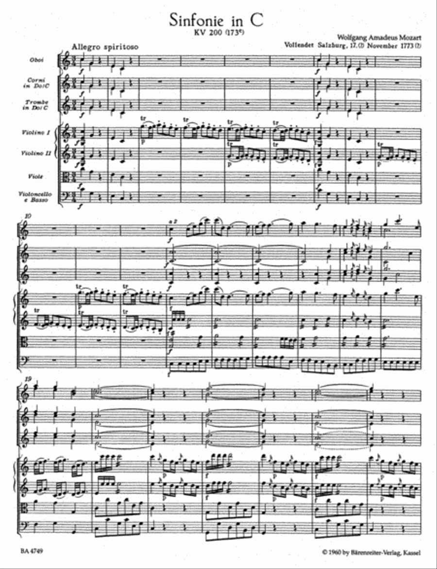 <br>Sheet music extract