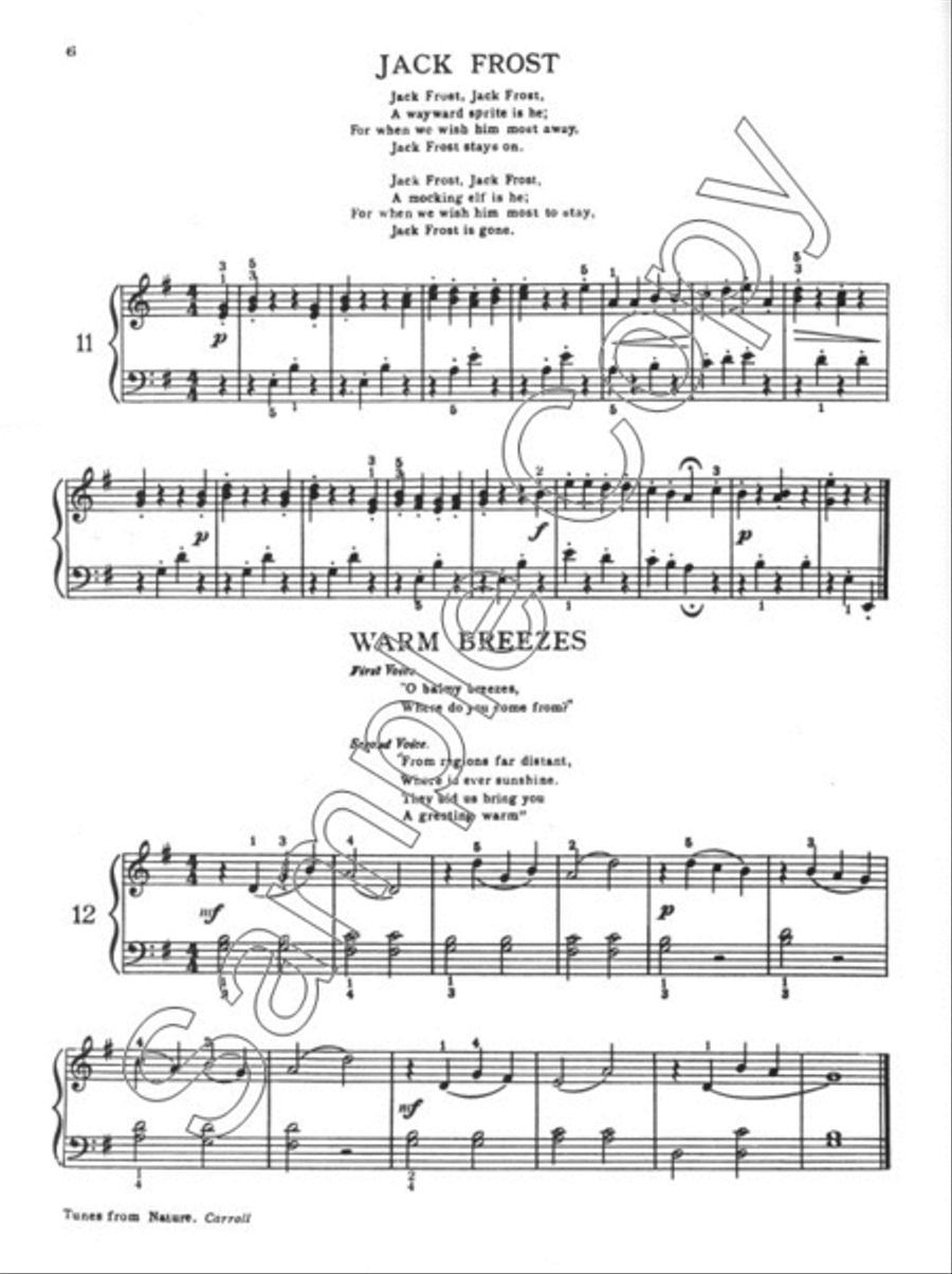 Tunes from Nature Easy Piano scores gallery preview page 3