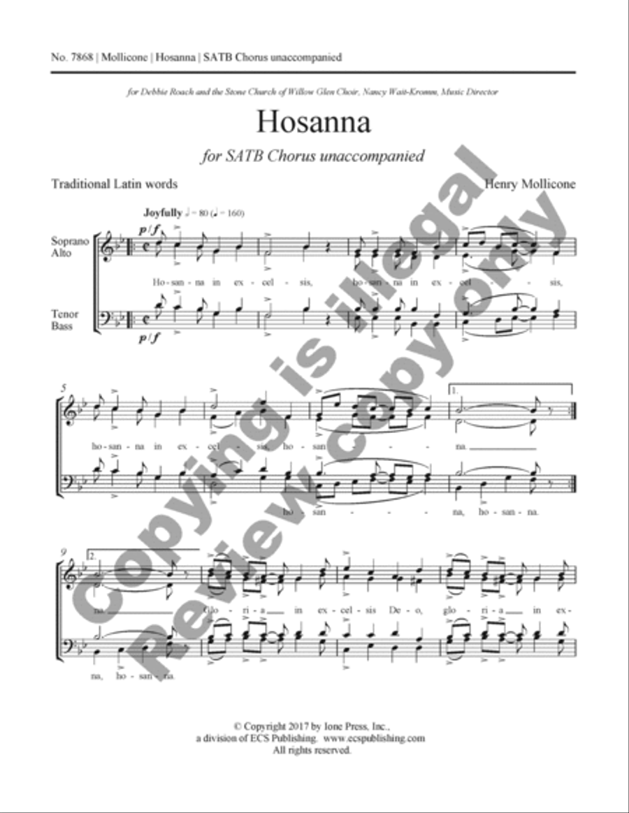 Hosanna 4-Part scores gallery preview page 6