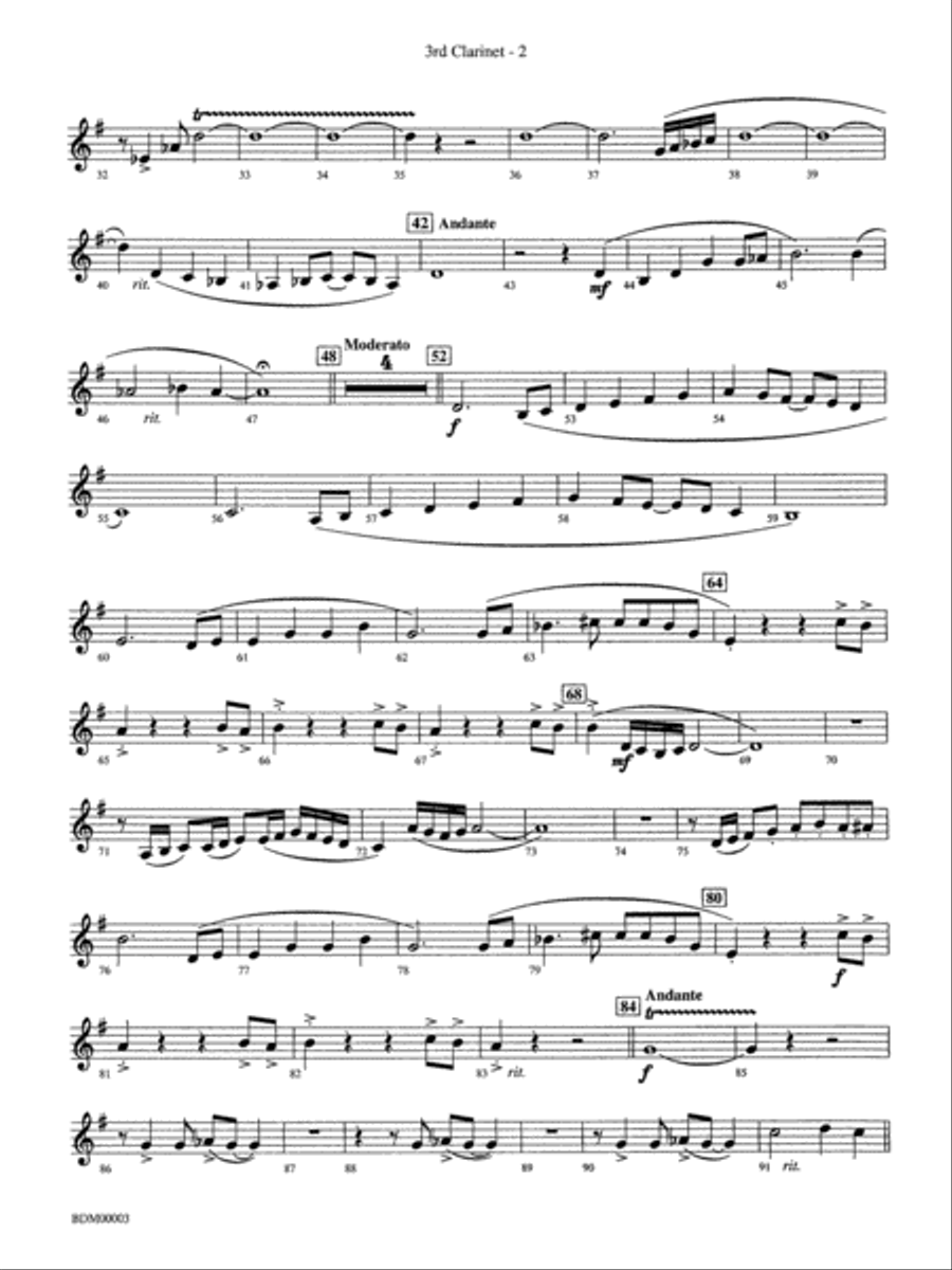 Overture de Argentina: 3rd B-flat Clarinet Concert Band scores gallery preview page 2