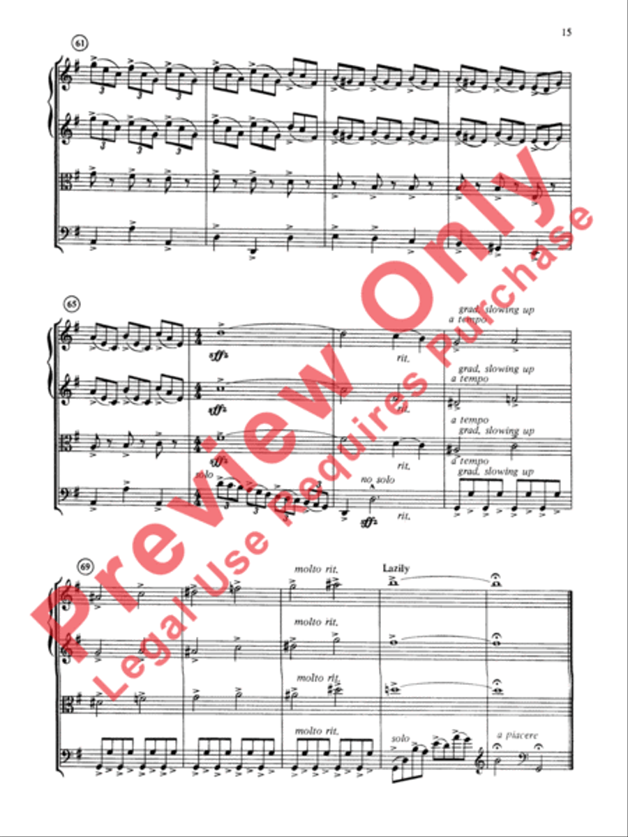 Jazz Classics String Quartet scores gallery preview page 16