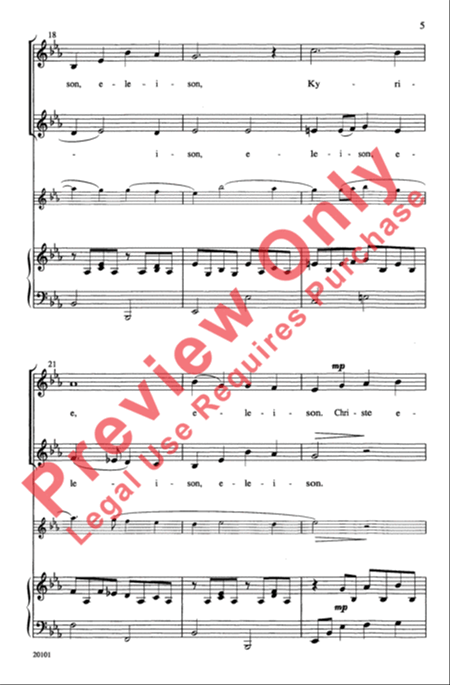 Kyrie Kanon 2-Part scores gallery preview page 5