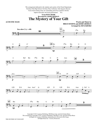 Book cover for The Mystery of Your Gift - Acoustic Bass