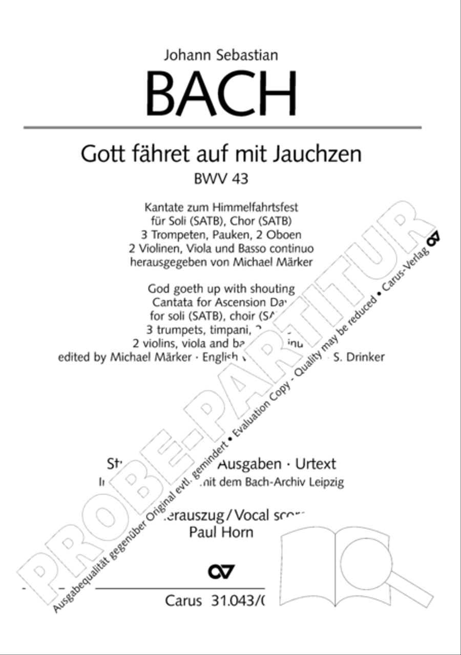 God goeth up with shouting (Gott fahret auf mit Jauchzen) 4-Part scores gallery preview page 2