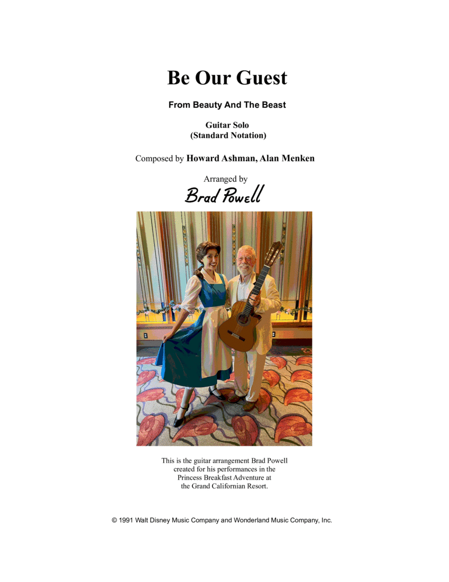 Be Our Guest Acoustic Guitar scores gallery preview page 1