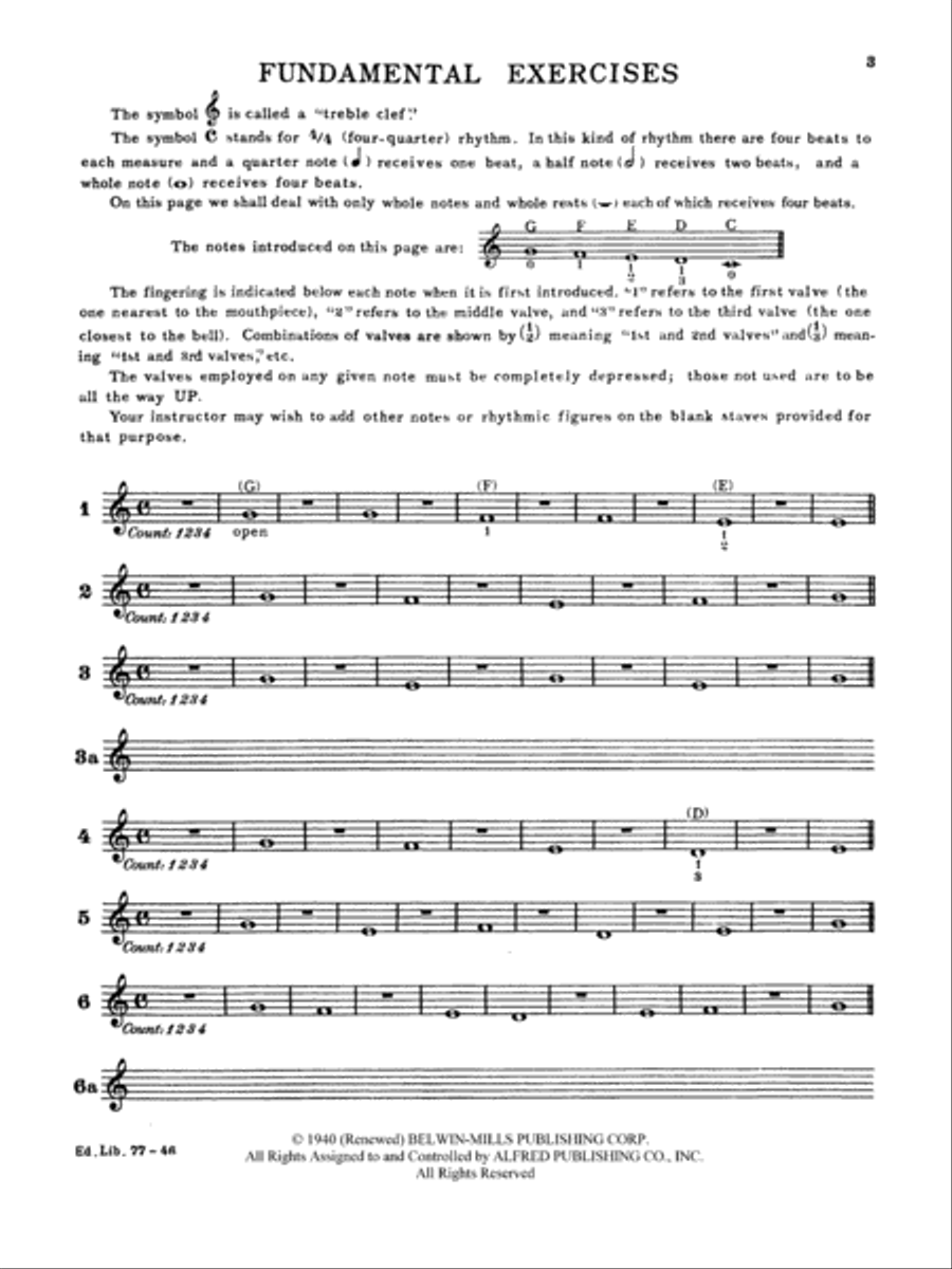 Edwards-Hovey Method for Cornet or Trumpet, Book 1