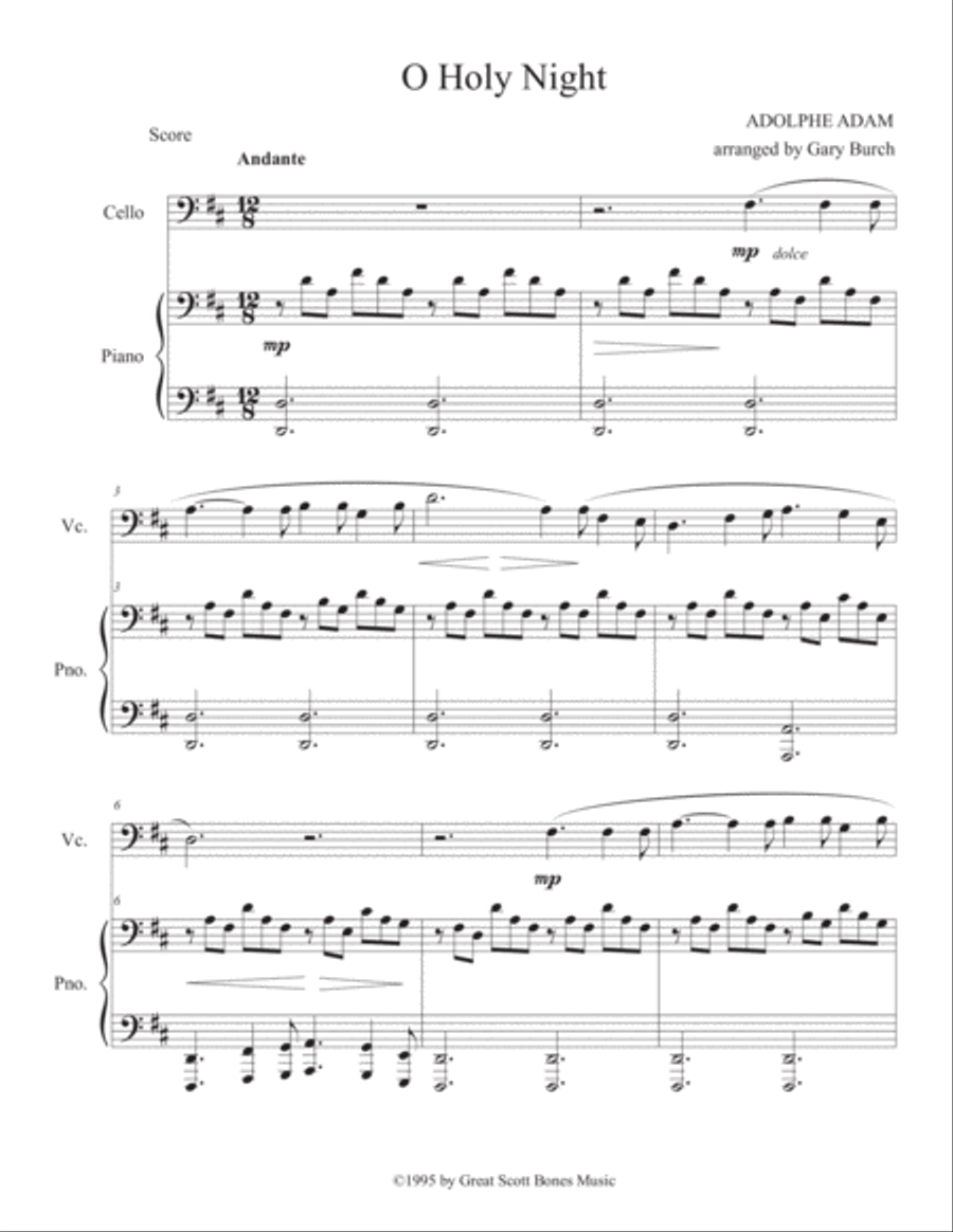 O Holy Night Piano scores gallery preview page 2