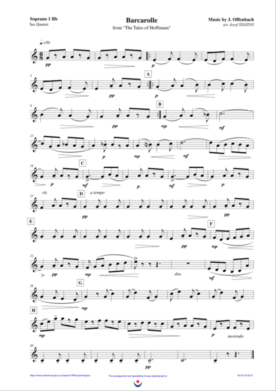 Barcarolle (Offenbach) Barcarolle (Offenbach) Woodwind Ensemble scores gallery preview page 3