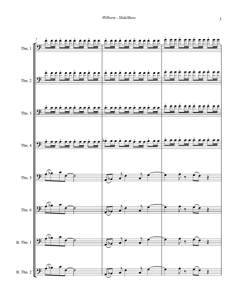 SlideShow for 8-part Trombone Ensemble Brass Ensemble scores gallery preview page 3