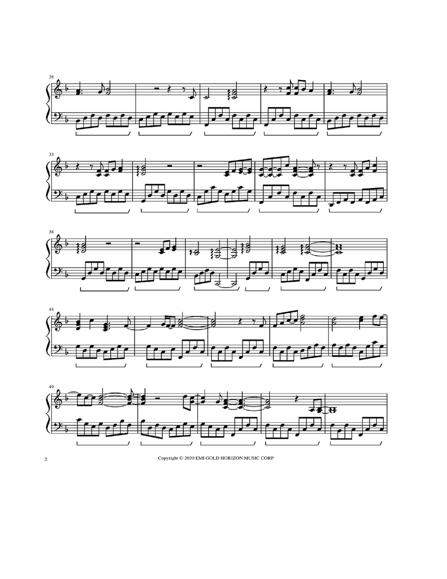 For Just A Moment Easy Piano scores gallery preview page 3