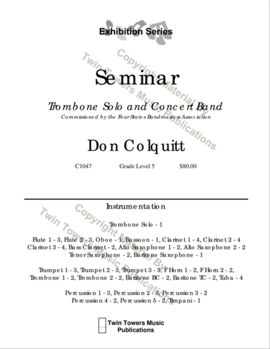Seminar Concert Band scores gallery preview page 2