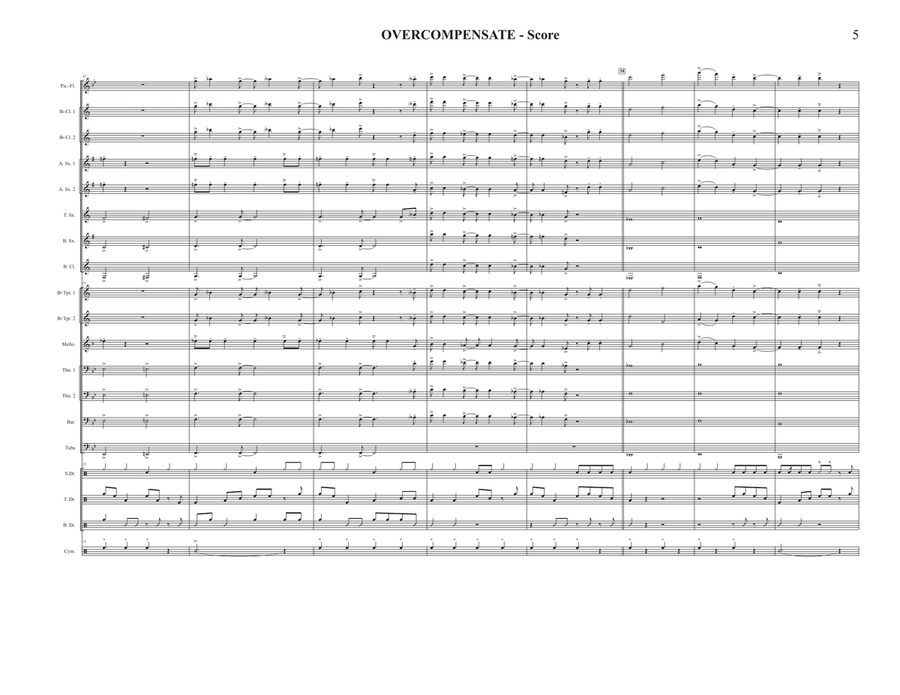 Overcompensate Marching Band scores gallery preview page 5