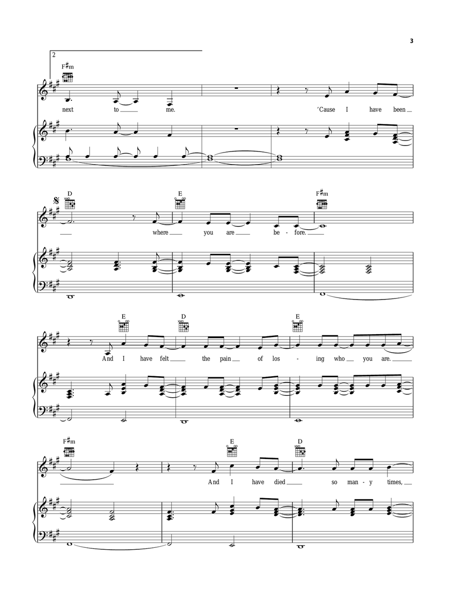 I Believe Piano, Vocal, Guitar scores gallery preview page 3