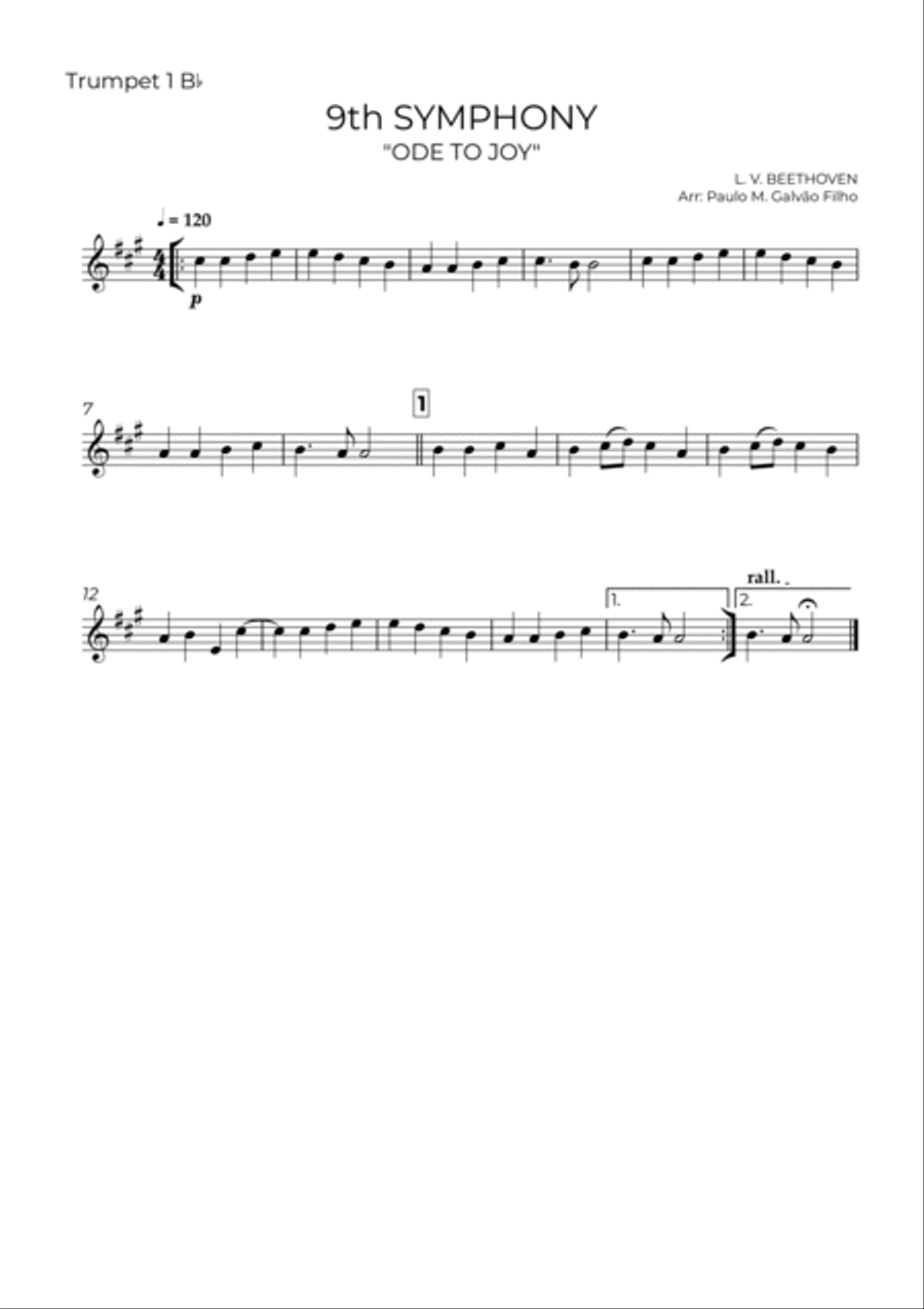 9th SYMPHONY - TRUMPET TRIO Trumpet Trio scores gallery preview page 3