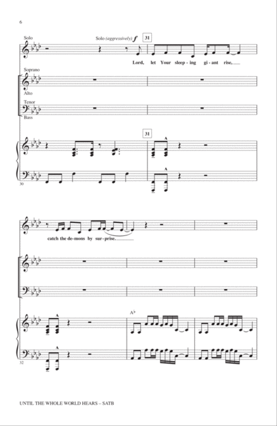 Until The Whole World Hears 4-Part scores gallery preview page 5