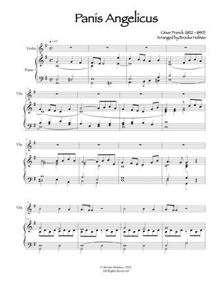 Panis Angelicus in G - Violin & Piano