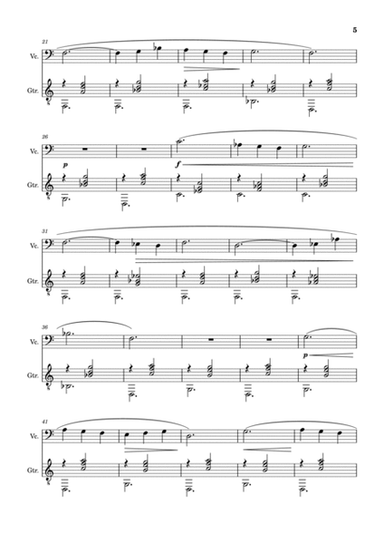 Erik Satie - Three Gymnopédies. Arrangement for Violoncello and Classical Guitar image number null