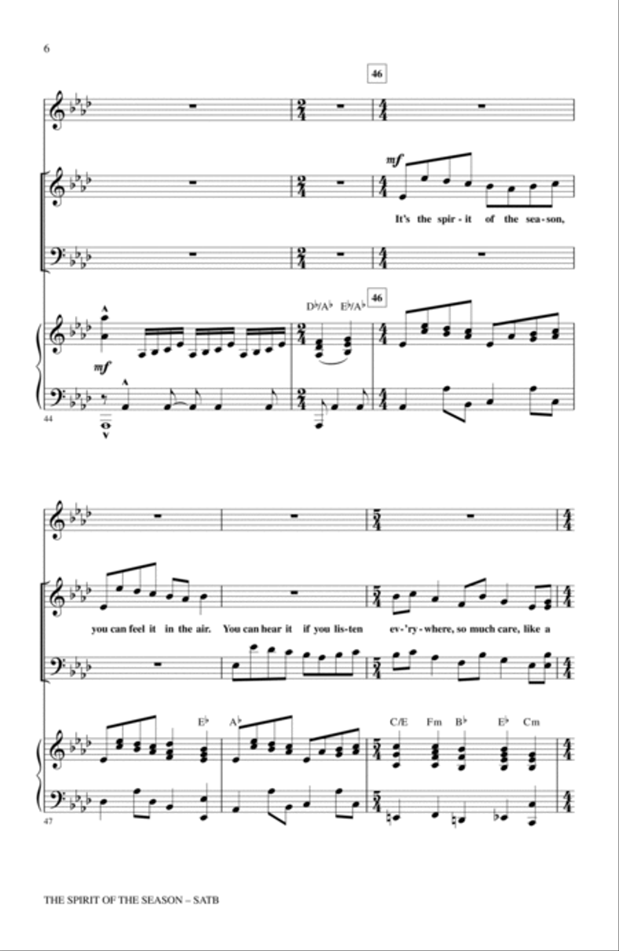 The Spirit of the Season (Medley) 4-Part scores gallery preview page 5