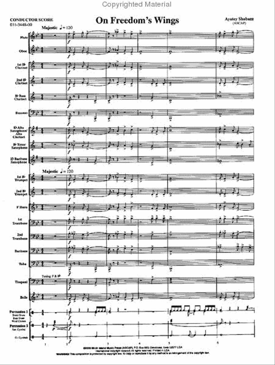 On Freedom's Wings On Freedom's Wings Concert Band scores gallery preview page 2