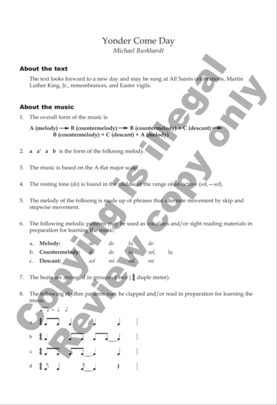 Yonder Come Day Yonder Come Day SSA scores gallery preview page 2