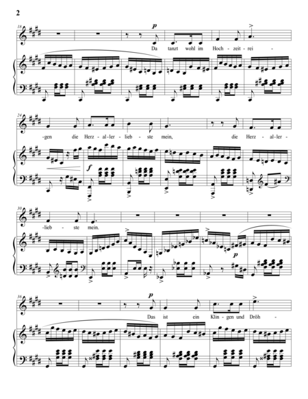 SCHUMANN: Das ist ein Flöten und Geigen, op. 48 no. 9 (transposed to C-sharp minor)