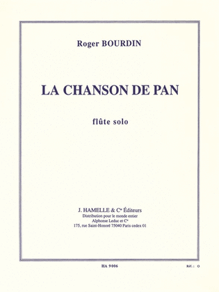 Bourdin Chanson De Pan Flute Solo Book