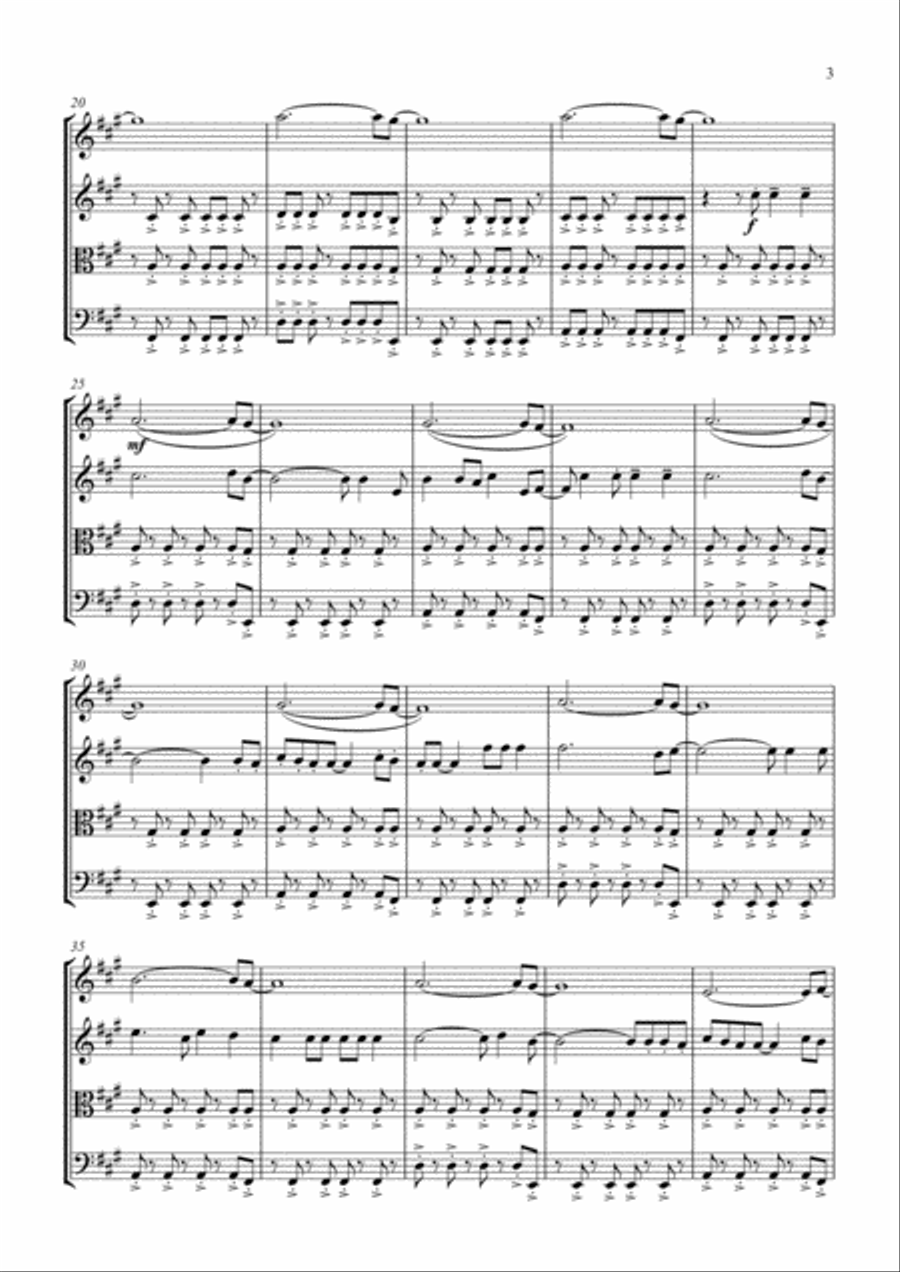 Viva La Vida String Quartet scores gallery preview page 3