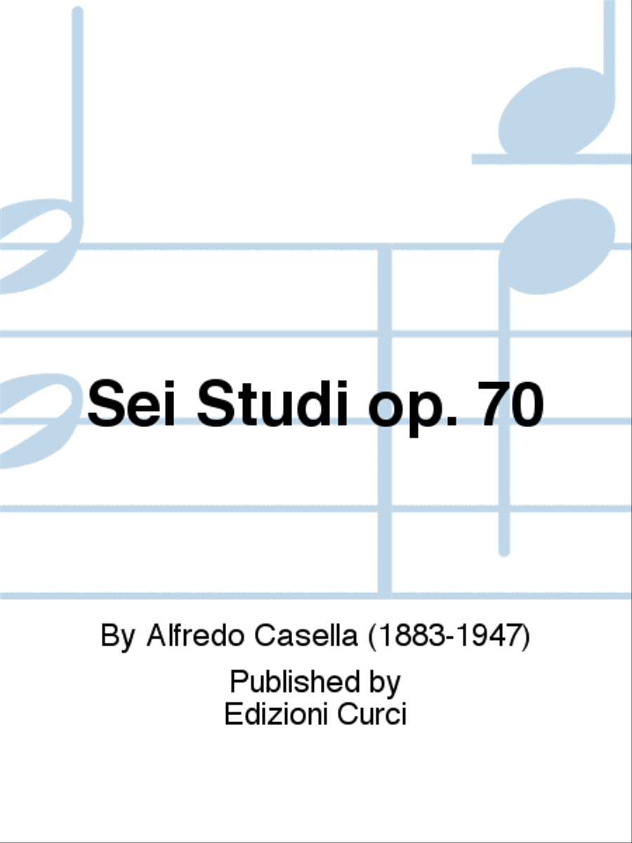 Sei Studi op. 70 Sei Studi op. 70 Piano Method scores gallery preview page 1