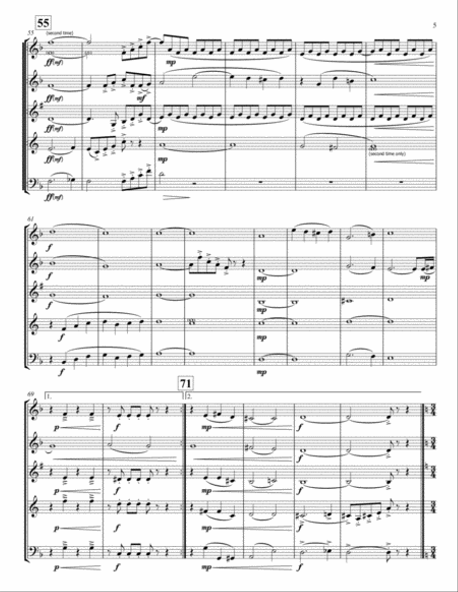 Scenic Pastures of Suburbia - Woodwind Quintet Woodwind Quintet scores gallery preview page 5