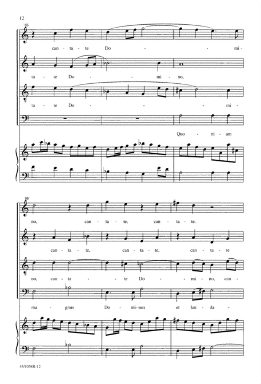 Cantate Domino Cantate Domino 4-Part scores gallery preview page 14
