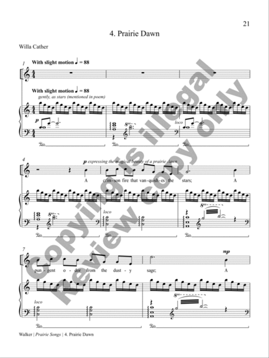 Prairie Songs Prairie Songs Soprano Voice scores gallery preview page 11