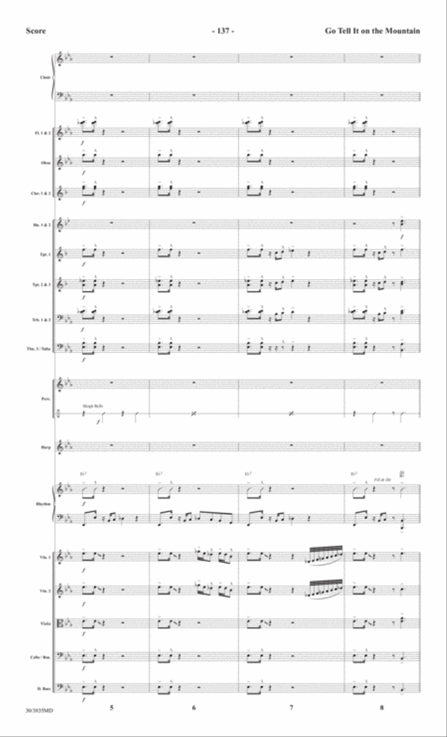 Go Tell It on the Mountain - Orchestral Score and Parts Choir scores gallery preview page 4