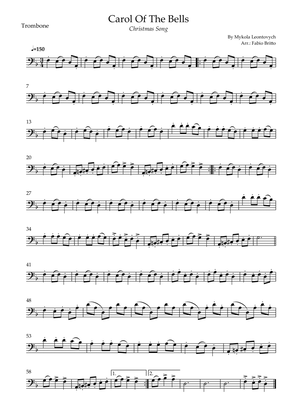 Carol Of The Bells (Christmas Song) for Trombone Solo (D Minor)