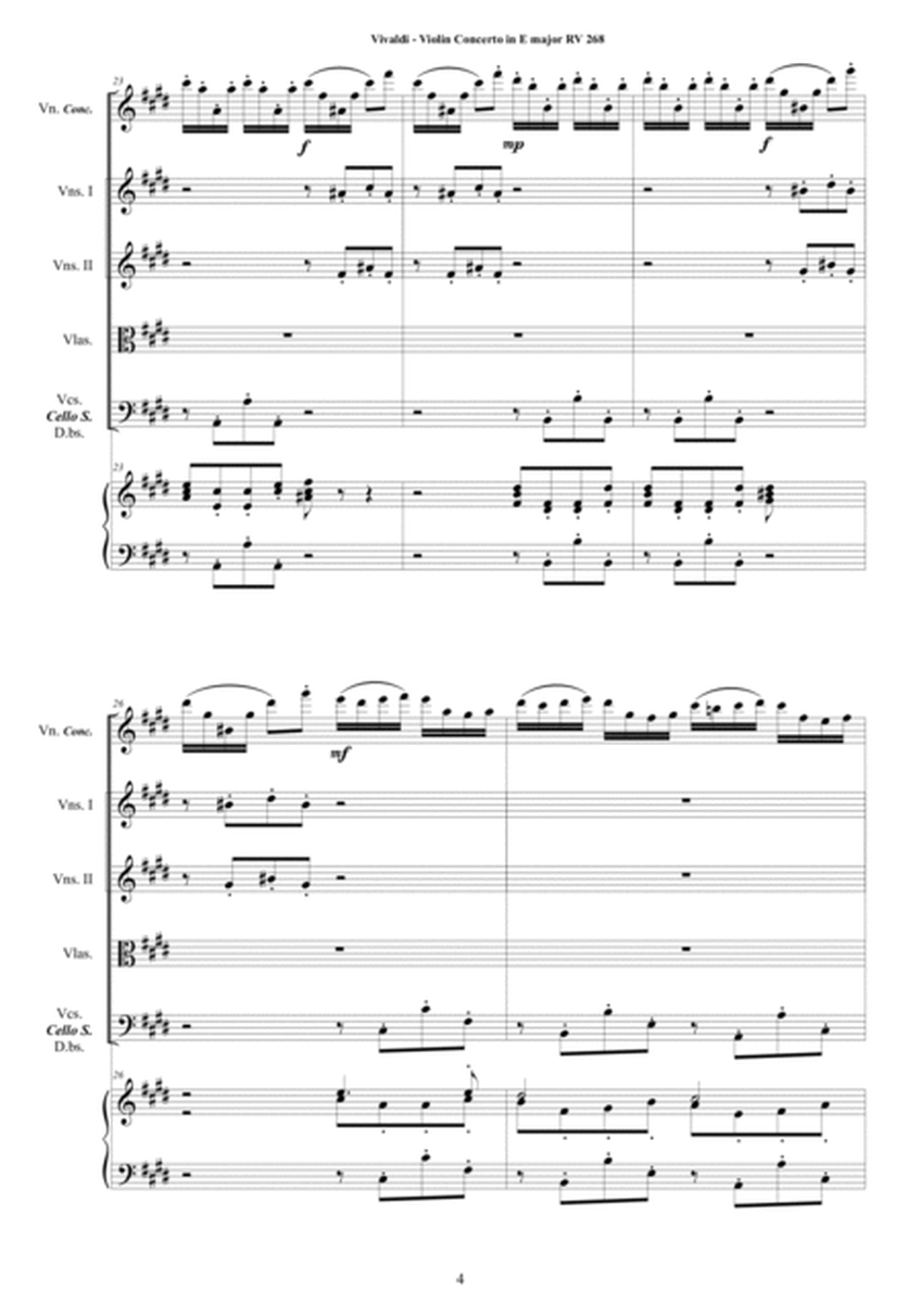 Vivaldi - Violin Concerto in E major RV 268 for Violin, Strings and Cembalo image number null