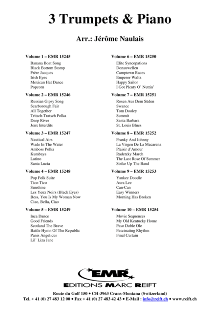 3 Trumpets & Piano Vol. 8 Trumpet Trio scores gallery preview page 9