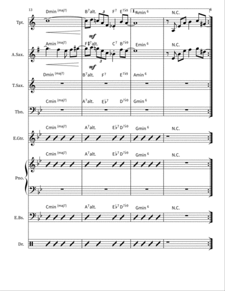 Harlem Nocturne Harlem Nocturne Small Ensemble scores gallery preview page 4