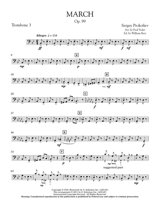 March, Op. 99 - Trombone 3