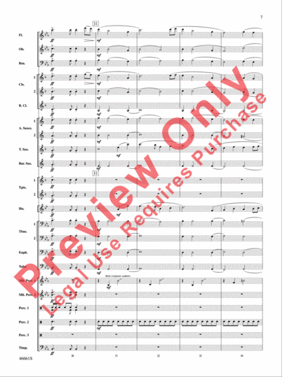 Nine Mile Saga Nine Mile Saga Concert Band scores gallery preview page 8